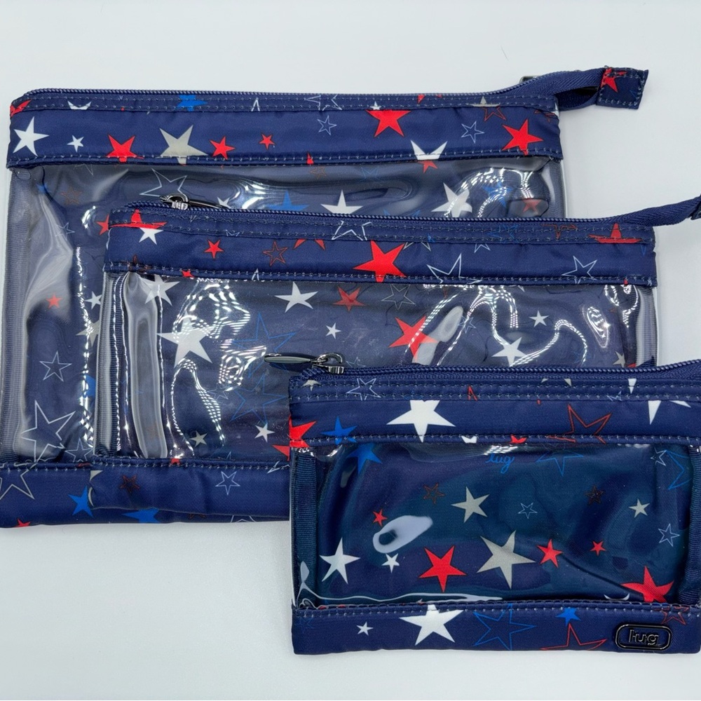 Lug transport three piece envelope set star spangled patriotic Americana